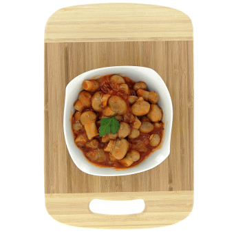 400 g de champignons à la grecque, élaboré en France – vue de haut