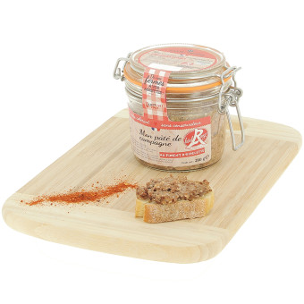 280 g de terrine de campagne au piment d’Espelette Label Rouge – vue de haut