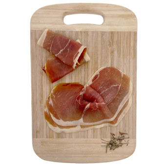 4 tranches de jambon cru Le Porc Français – vue de haut