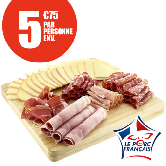 1kg400 de colis raclette avec fromage et charcuterie française