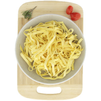 350 g de tagliatelles fraîches aux œufs – vue de haut
