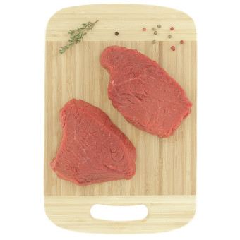 2 pavés de rumsteck de bœuf charolais, Viande Bovine Française - vue de haut