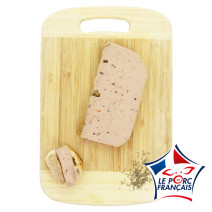 180 g de mousse de foie 3 poivres Le Porc Français – vue de haut