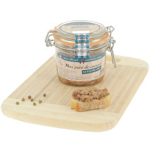 280 g de terrine de canard au poivre vert, Volaille Française – vue de côté