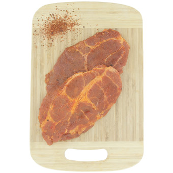 4 côtes échine sans os marinée à la Mexicaine, Le Porc Français – vue de haut