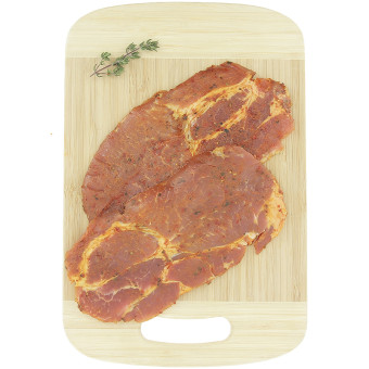4 côtes échine sans os marinée provençale, Le Porc Français – vue de haut