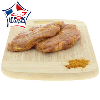 4 côtes échine sans os marinée curry mangue, Le Porc Français
