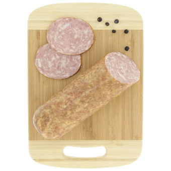 1 kg de saucisson à l’ail fumé supérieur à l’ancienne, Le Porc Français – vue de haut