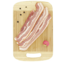 4 tranches de poitrine salée fumée Le Porc Français – vue de haut