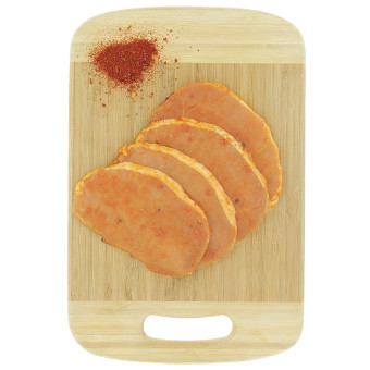 6 tranches de filet de porc à la mexicaine pour plancha Le Porc Français – vue de haut