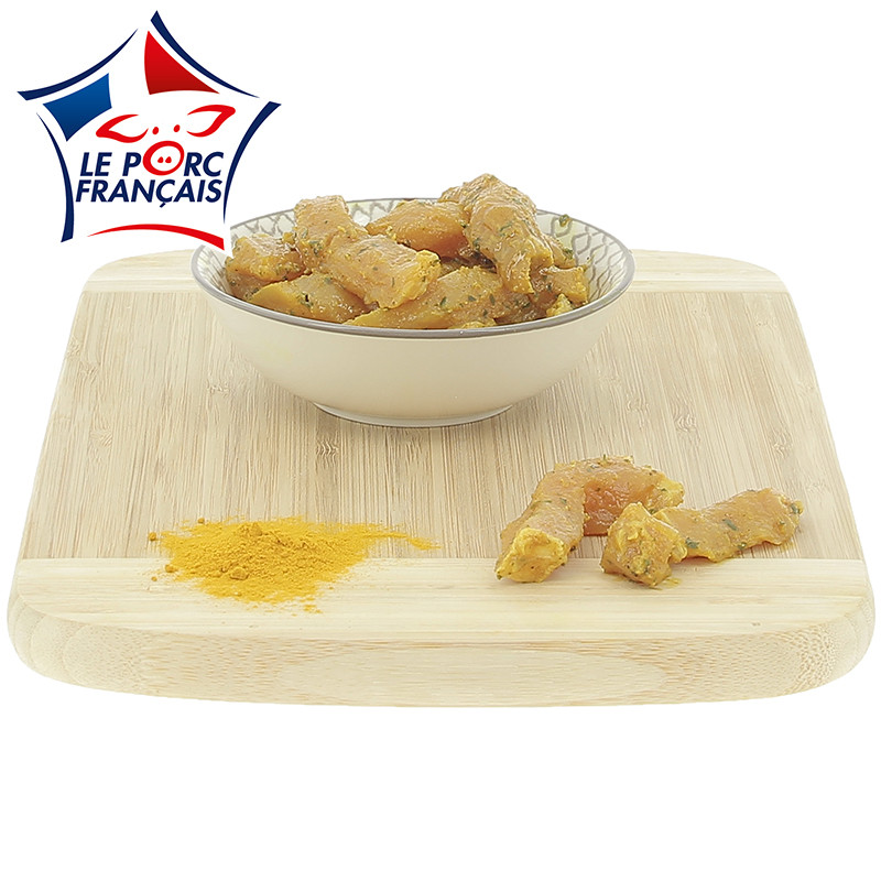 500 g de wok de porc mariné à l’indienne, Le Porc Français