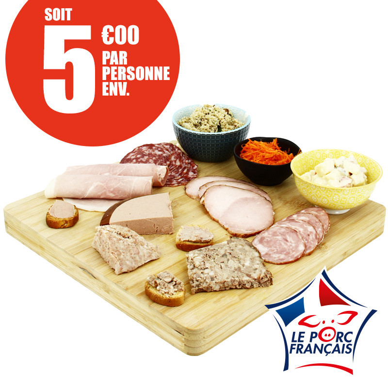 Colis buffet froid pour 30 personnes environ Le Porc Français