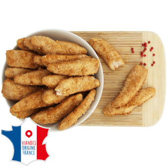 spicy filet au poulet cuit barquette - vue de haut