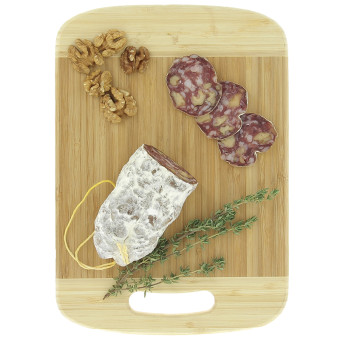 saucisson sec aux noix - vue de haut