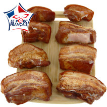 rillons de porc avec couenne - vue de haut