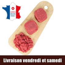 colis haché de bœuf - vue de haut