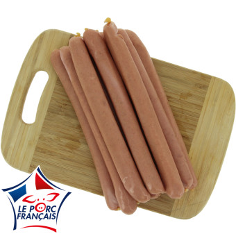 saucisse de Francfort pour hot dog - vue de haut