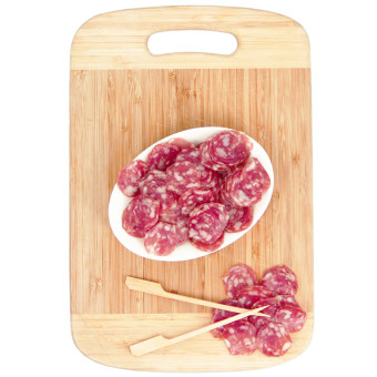 bol saucisson sec naturé tranché 100 g - vue de haut