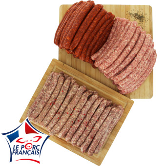 colis chipolatas merguez - vue de haut