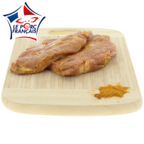 4 côtes échine sans os marinée curry mangue, Le Porc Français