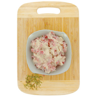 salade duo ananas et carottes au surimi 300 g - vue de haut