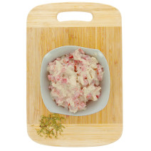 salade duo ananas et carottes au surimi 300 g - vue de haut