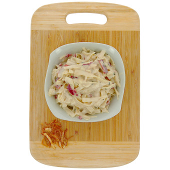 tagliatelles au surimi - vue de haut