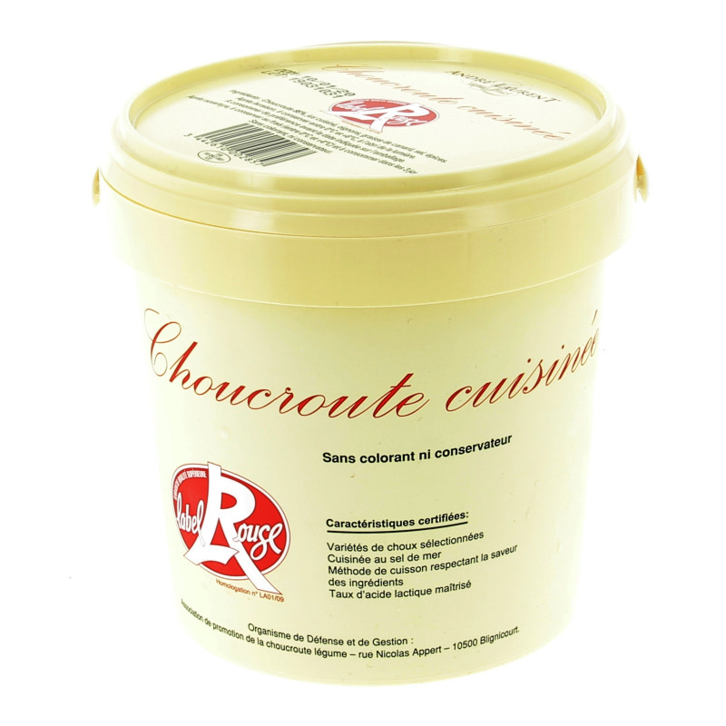 1 kg de choucroute Label Rouge – vue de haut