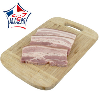 poitrine de porc nature cuite supérieure - vue produit