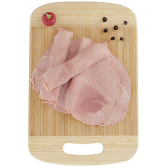 jambon cuit supérieur découenné dégraissé 10 tranches - vue de haut
