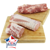 longe de porc sans os - vue des morceaux de viande