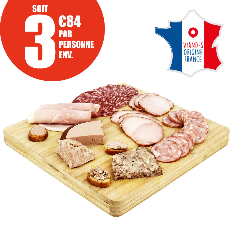 Colis Buffet Charcutier (non tranché) - (11kg400 - 30 pers env.)