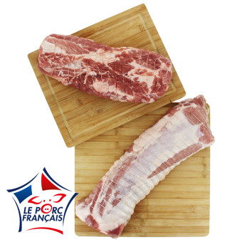 longe de porc sans os - vue de haut