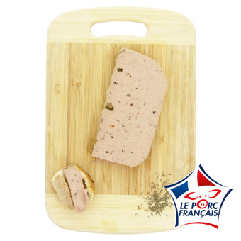 180 g de mousse de foie 3 poivres Le Porc Français – vue de haut