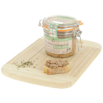 280 g de terrine de campagne aux fines herbes – vue de côté