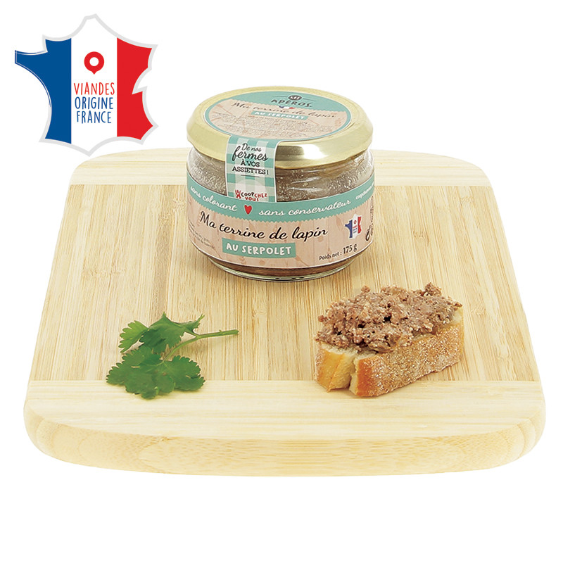 175 g de terrine de lapin au Serpolet, Viande Origine France