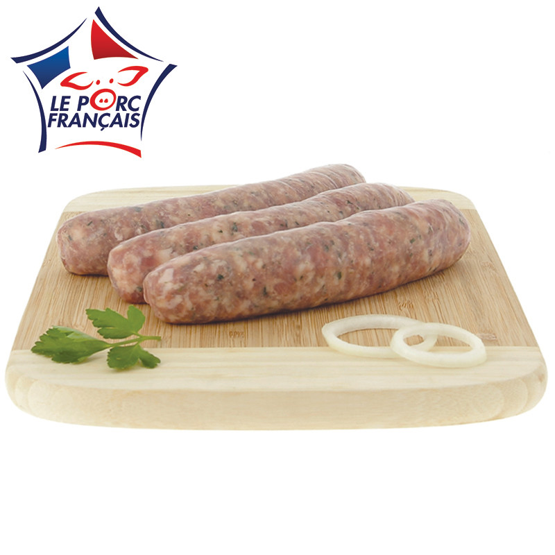 Saucisses aux oignons et persil, Le Porc Français