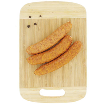 4 saucisses fumées Le Porc Français – vue de haut