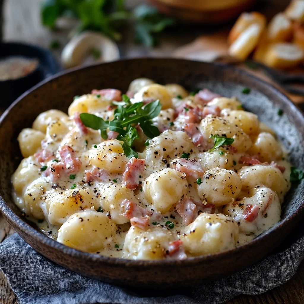 Gnocchis à la carbonara