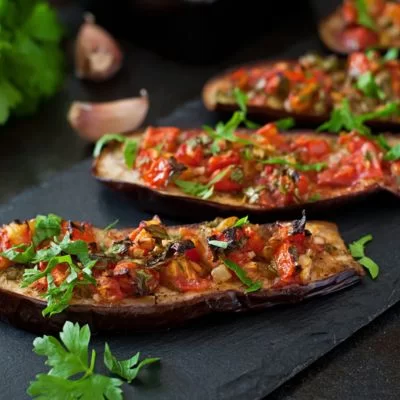 Aubergines farcies à la viande hachée