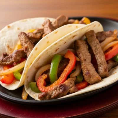 Fajitas à l'émincé de porc
