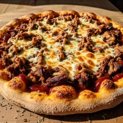 Pizza à l'effiloché de porc