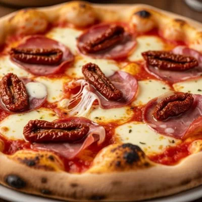 Pizza coppa tomates séchées