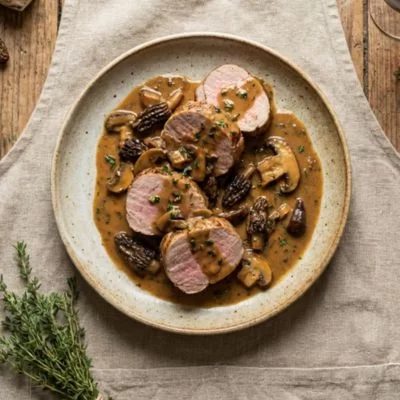 Filet mignon de porc sauce aux champignons