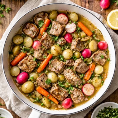 Sauté de porc et ses légumes printaniers